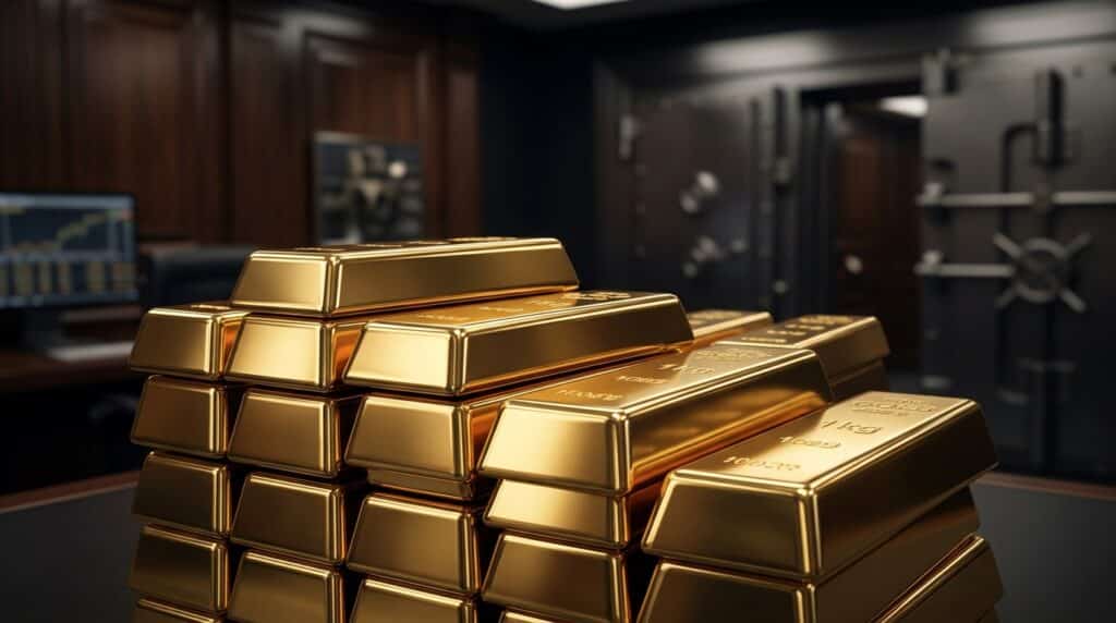 Gold Bars and Chart